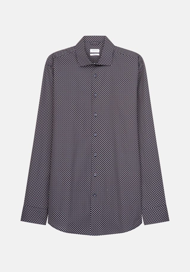 Regular Business Shirt Print in Dark Blue | Seidensticker Onlineshop