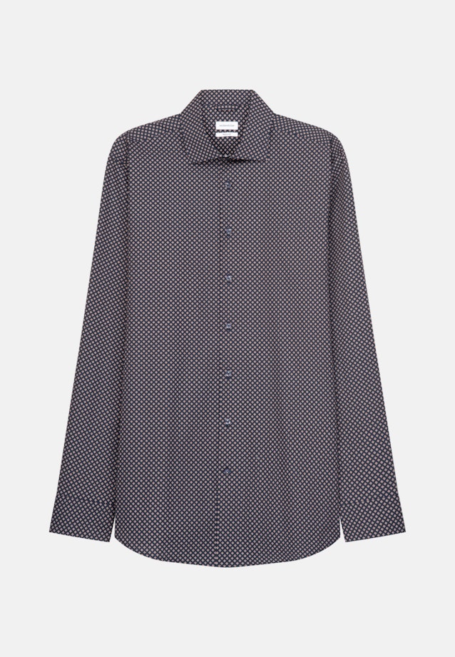 Regular Business Hemd Print in Dunkelblau |  Seidensticker Onlineshop