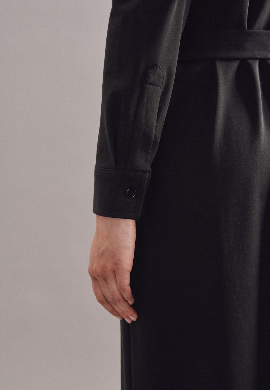 Kragen Kleid Regular in Schwarz |  Seidensticker Onlineshop