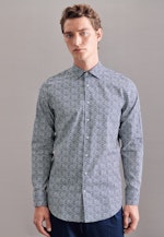 Regular Business Shirt Print in Dark Blue |  Seidensticker Onlineshop