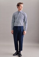 Regular Business Shirt Print in Dark Blue |  Seidensticker Onlineshop