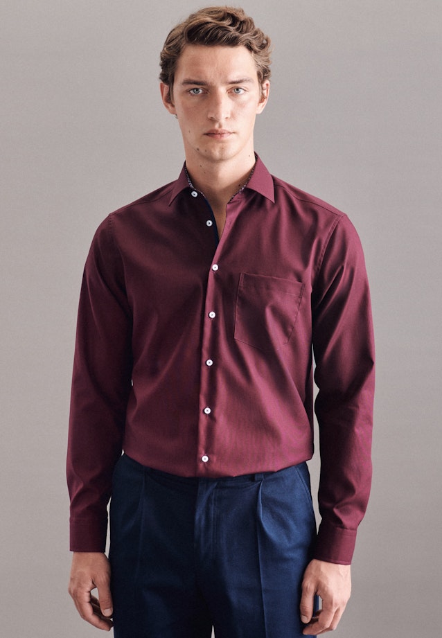 Regular Business Hemd Uni in Rot |  Seidensticker Onlineshop