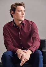 Regular Business Shirt Plain in Red |  Seidensticker Onlineshop