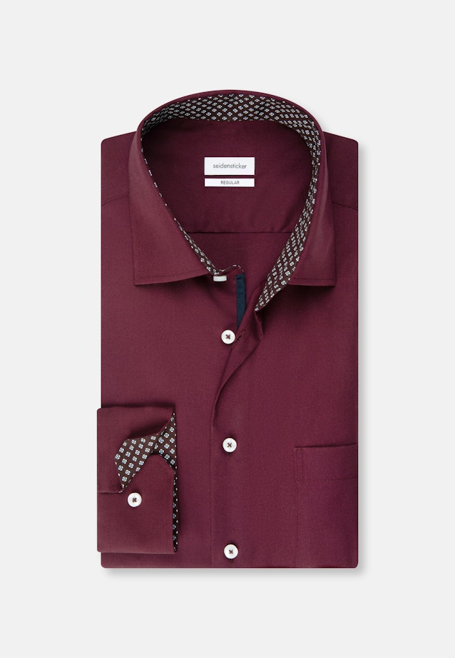 Regular Business Shirt Plain in Red |  Seidensticker Onlineshop