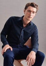 Regular Business Hemd Uni in Dunkelblau |  Seidensticker Onlineshop