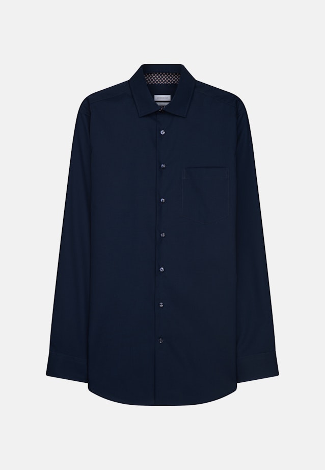 Regular Business Hemd Uni in Dunkelblau |  Seidensticker Onlineshop