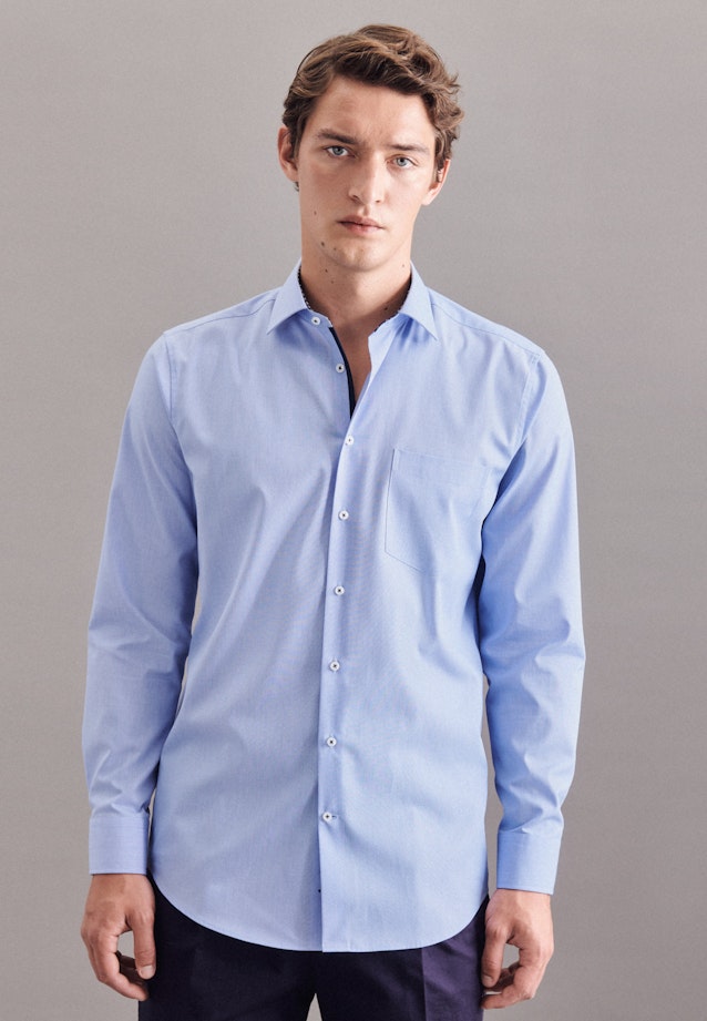 Regular Chemise Business uni in Bleu Clair |  Seidensticker Onlineshop