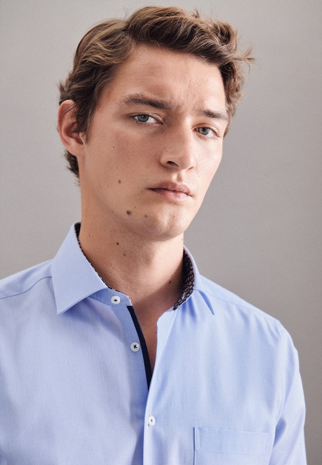 Regular Chemise Business uni in Bleu Clair |  Seidensticker Onlineshop