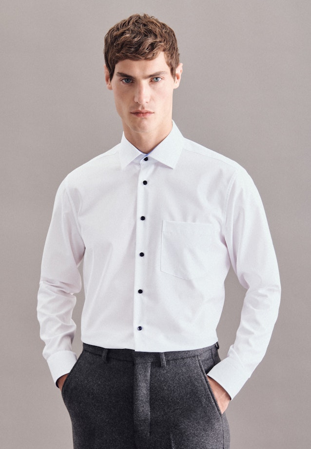 Regular Chemise Business uni in Blanc |  Seidensticker Onlineshop
