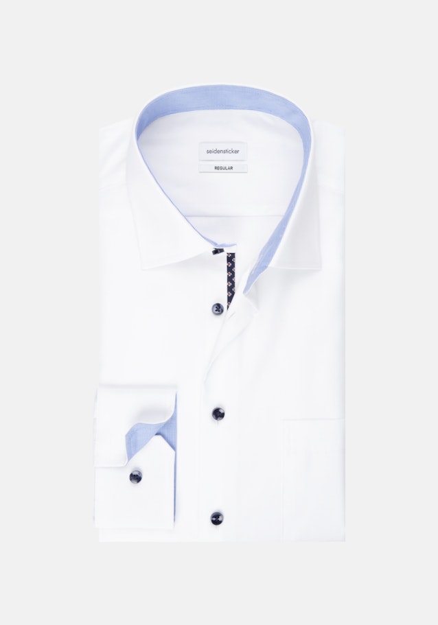 Bügelfreies Popeline Business Hemd in Regular mit Kentkragen in Weiß |  Seidensticker Onlineshop