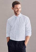 Regular Business Hemd Print in Hellblau |  Seidensticker Onlineshop