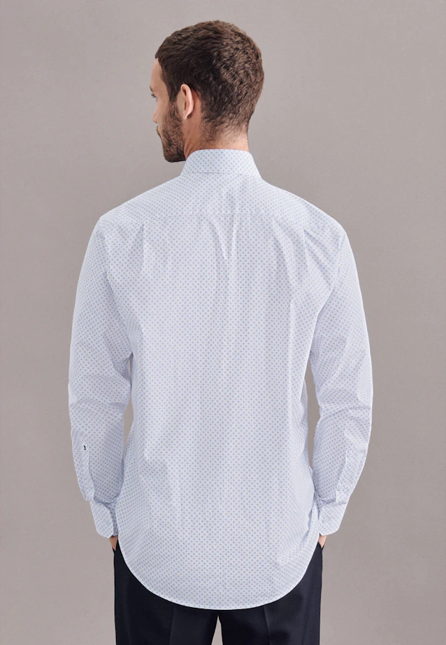 Regular Business Hemd Print in Hellblau |  Seidensticker Onlineshop