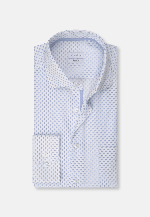 Regular Business Hemd Print in Hellblau |  Seidensticker Onlineshop