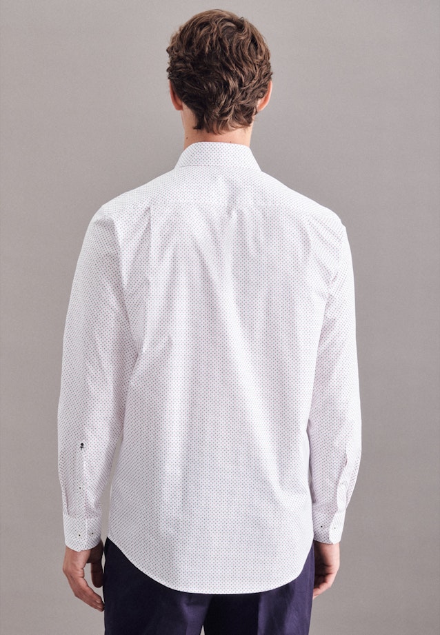 Regular Business Hemd Print in Dunkelblau |  Seidensticker Onlineshop