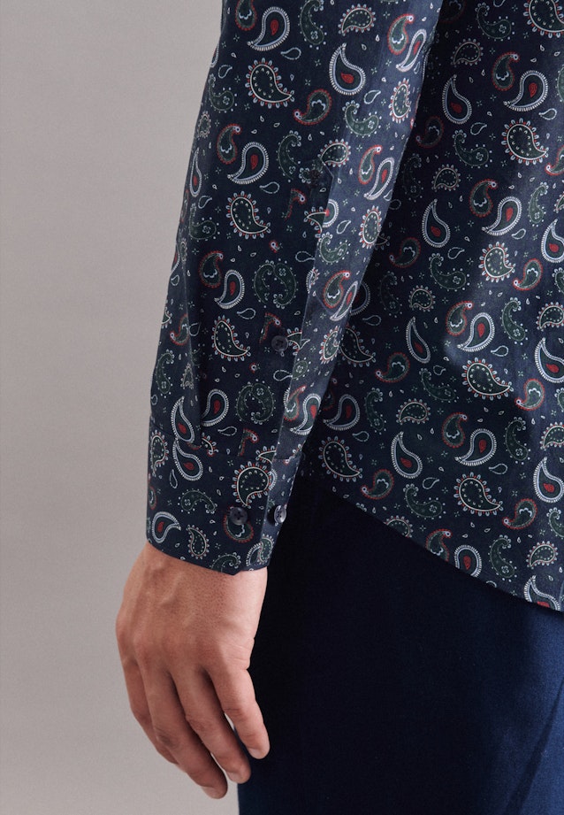 Regular Chemise casual Imprimé in Orange |  Seidensticker Onlineshop