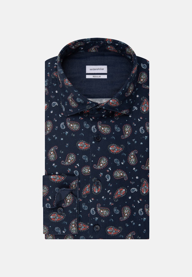 Chemise casual in Regular with Col Kent in Orange |  Seidensticker Onlineshop