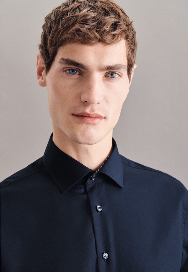 Shaped Business Hemd Uni in Dunkelblau |  Seidensticker Onlineshop