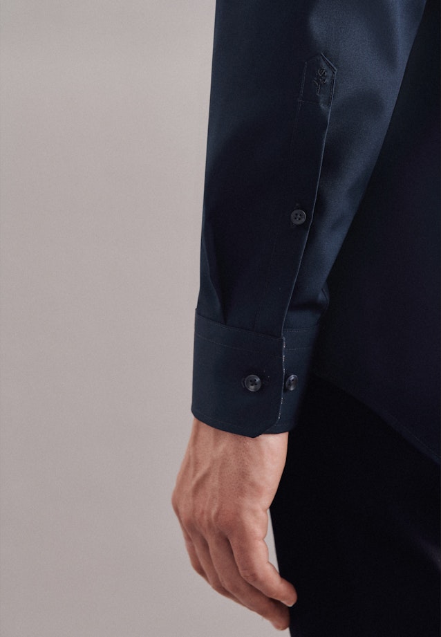 Shaped Business Hemd Uni in Dunkelblau |  Seidensticker Onlineshop