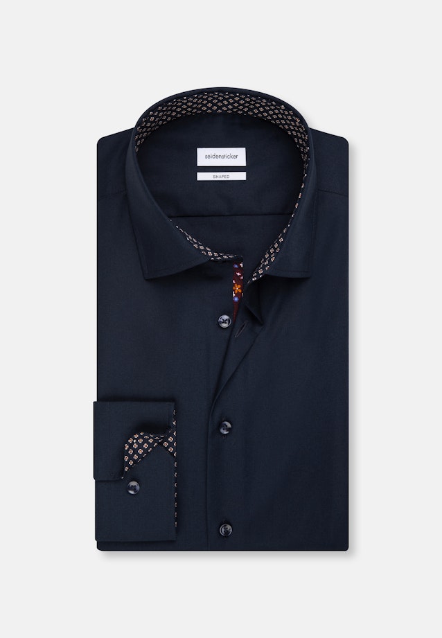 Shaped Business Hemd Uni in Dunkelblau |  Seidensticker Onlineshop