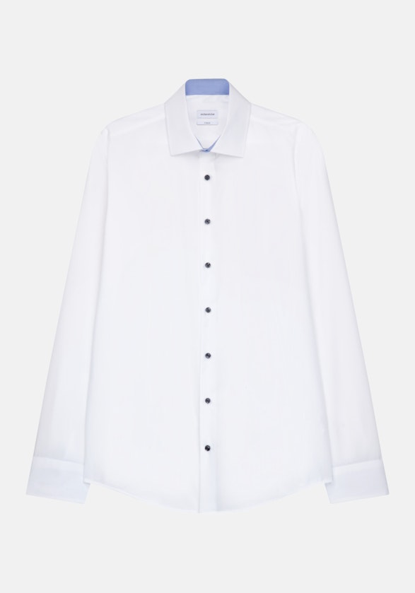 Bügelfreies Popeline Business Hemd in X-Slim mit Kentkragen in Weiß |  Seidensticker Onlineshop