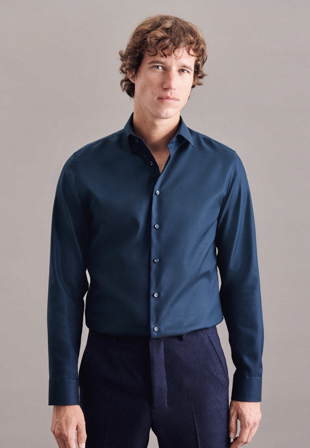 Slim Business Hemd Uni in Dunkelblau |  Seidensticker Onlineshop