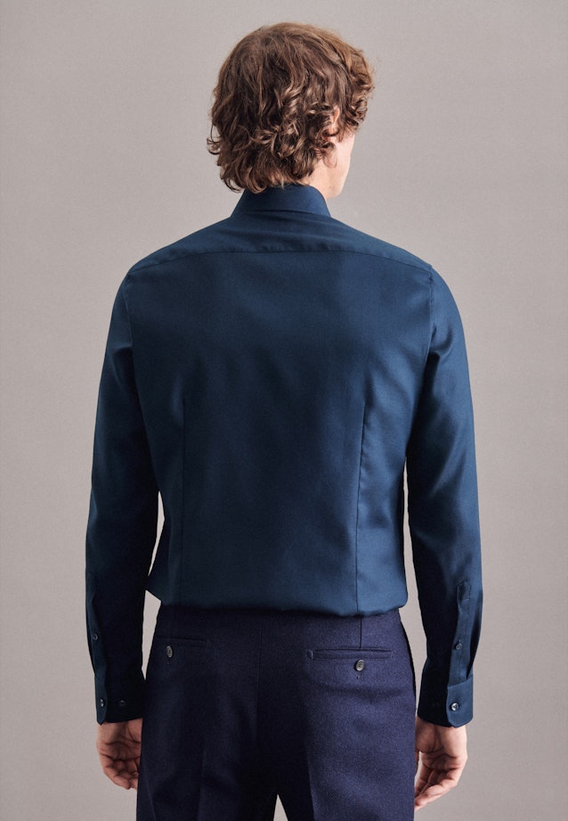 Slim Chemise Business uni in Bleu Foncé |  Seidensticker Onlineshop