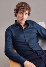 Slim Chemise Business uni in Bleu Foncé |  Seidensticker Onlineshop