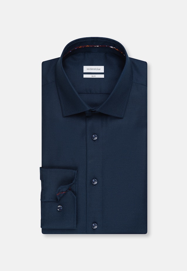 Slim Chemise Business uni in Bleu Foncé |  Seidensticker Onlineshop