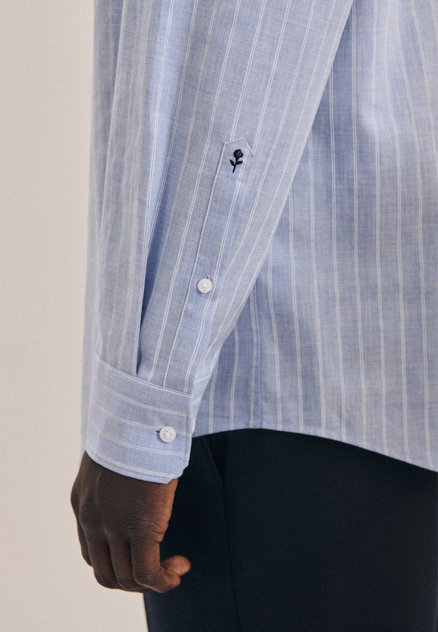 Regular Business Hemd Streifen in Hellblau |  Seidensticker Onlineshop