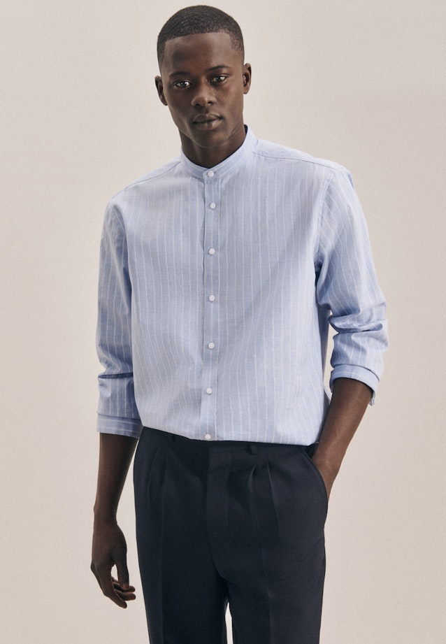 Regular Business Hemd Streifen in Hellblau |  Seidensticker Onlineshop