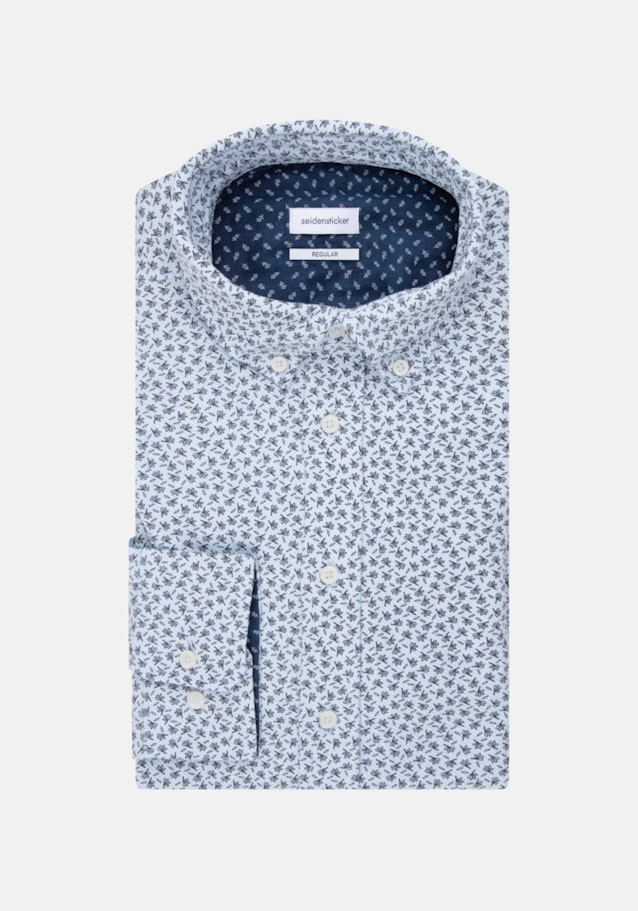 Jersey Jerseyhemd in Regular mit Button-Down-Kragen in Dunkelblau |  Seidensticker Onlineshop