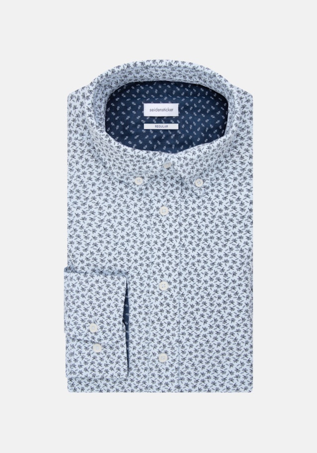 Chemise En Jersey Regular Manche Longue New Button-Down in Bleu Foncé |  Seidensticker Onlineshop