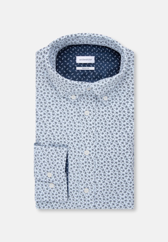 Regular Jerseyhemd Print in Dunkelblau |  Seidensticker Onlineshop