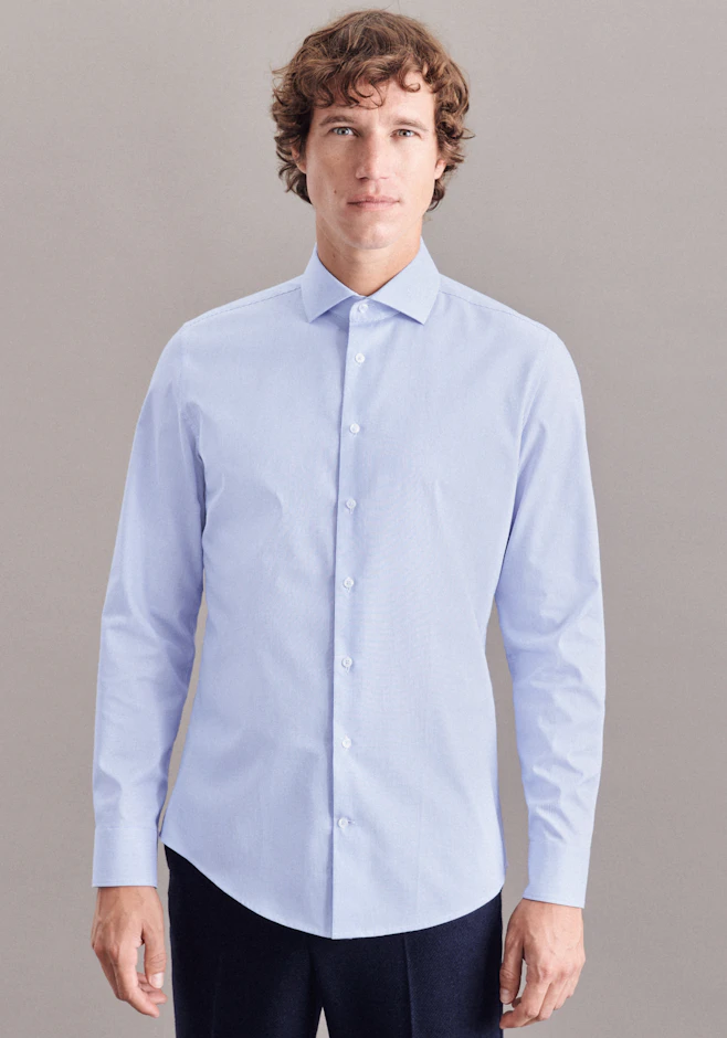 Slim Business Hemd Streifen in Hellblau | Seidensticker Onlineshop