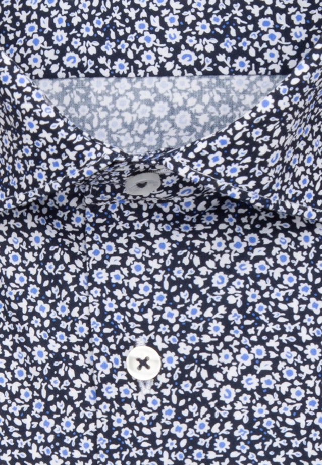 Slim Business Hemd Print in Dunkelblau |  Seidensticker Onlineshop
