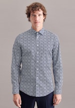 Slim Business Hemd Print in Dunkelblau |  Seidensticker Onlineshop