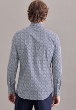Slim Business Hemd Print in Dunkelblau |  Seidensticker Onlineshop