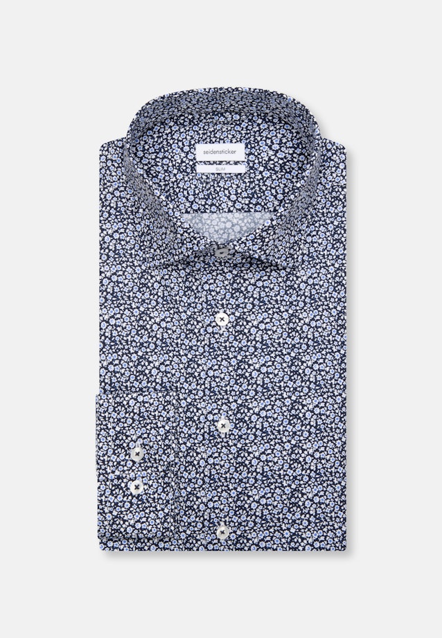 Slim Business Hemd Print in Dunkelblau |  Seidensticker Onlineshop