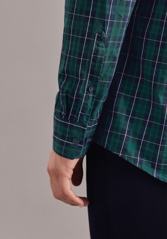 Casual Shirt in Regular with Button-Down-Kraag in Groen |  Seidensticker Onlineshop