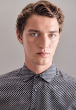 Regular Business Hemd Print in Dunkelblau |  Seidensticker Onlineshop