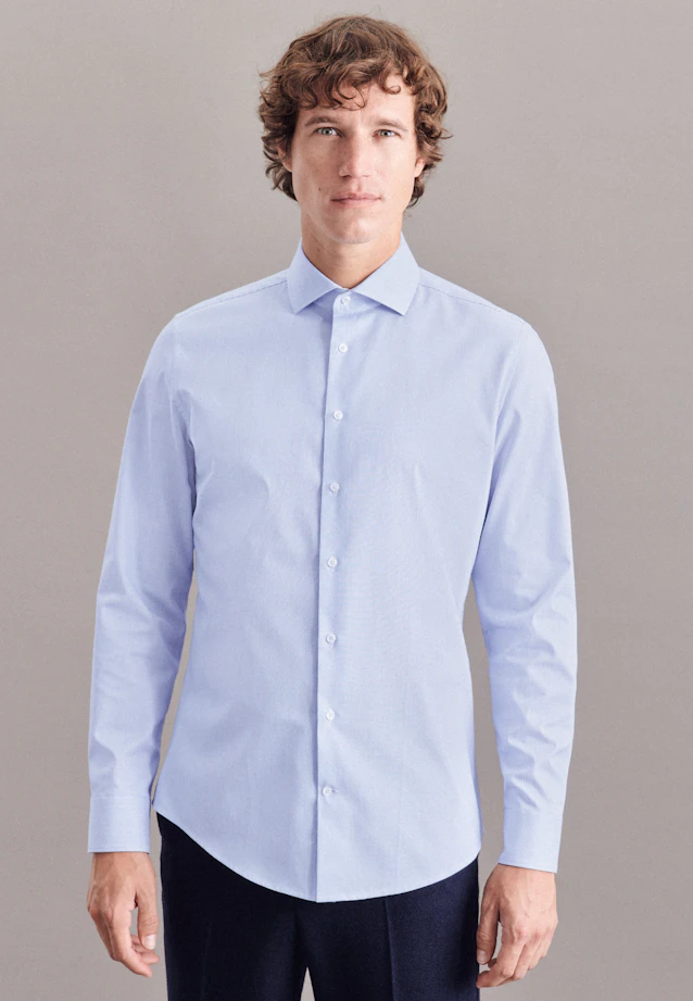 Shaped Chemise Business rayures in Bleu Clair |  Seidensticker Onlineshop