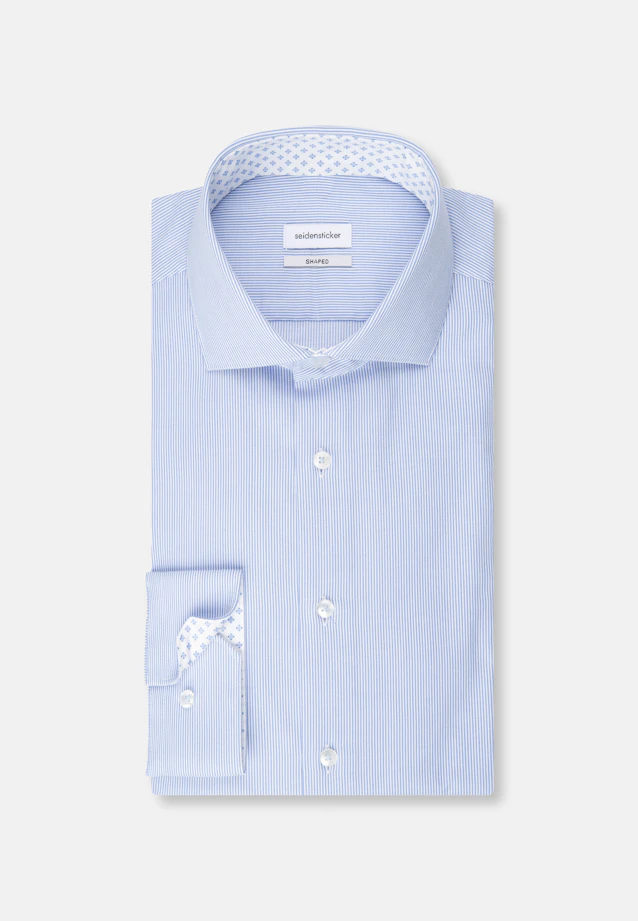Shaped Chemise Business rayures in Bleu Clair |  Seidensticker Onlineshop