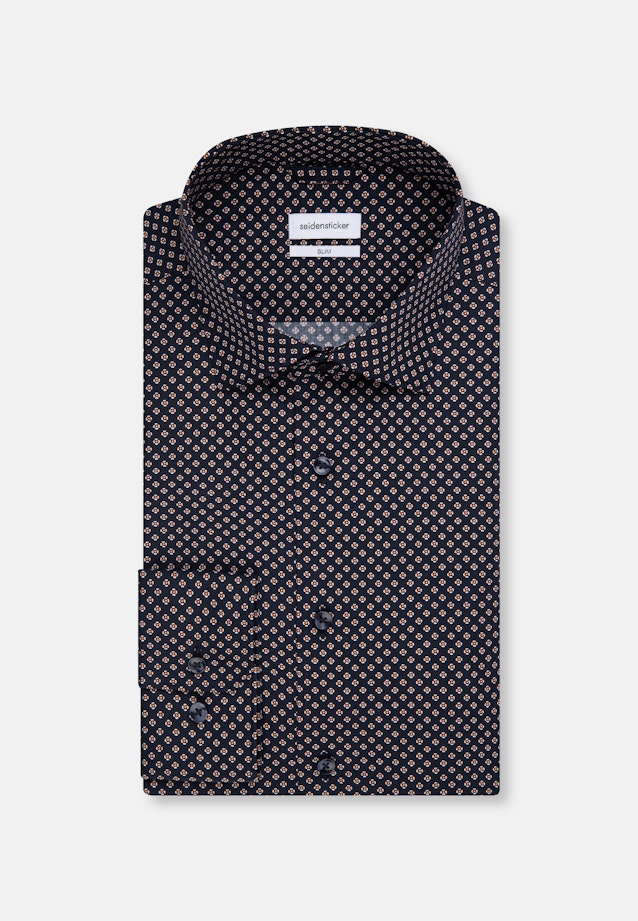 Slim Business Shirt Print in Dark Blue |  Seidensticker Onlineshop