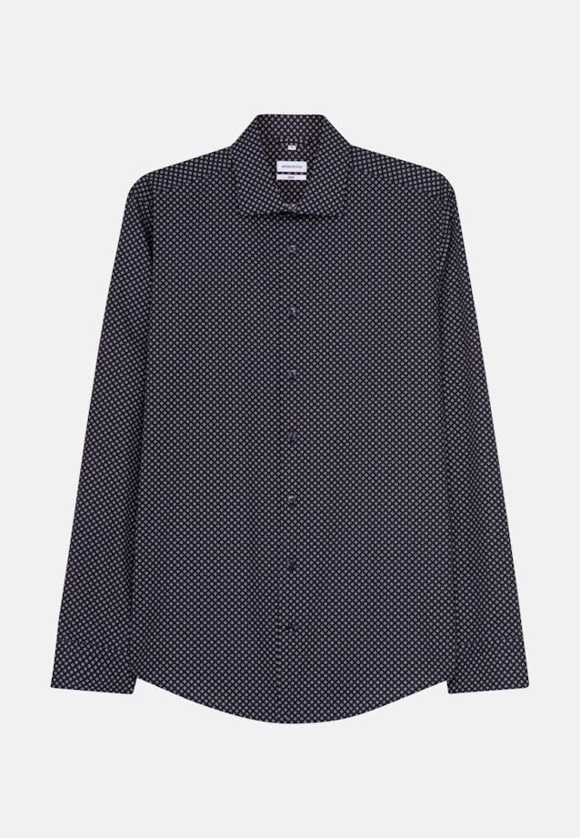 Slim Business Shirt Print in Dark Blue |  Seidensticker Onlineshop