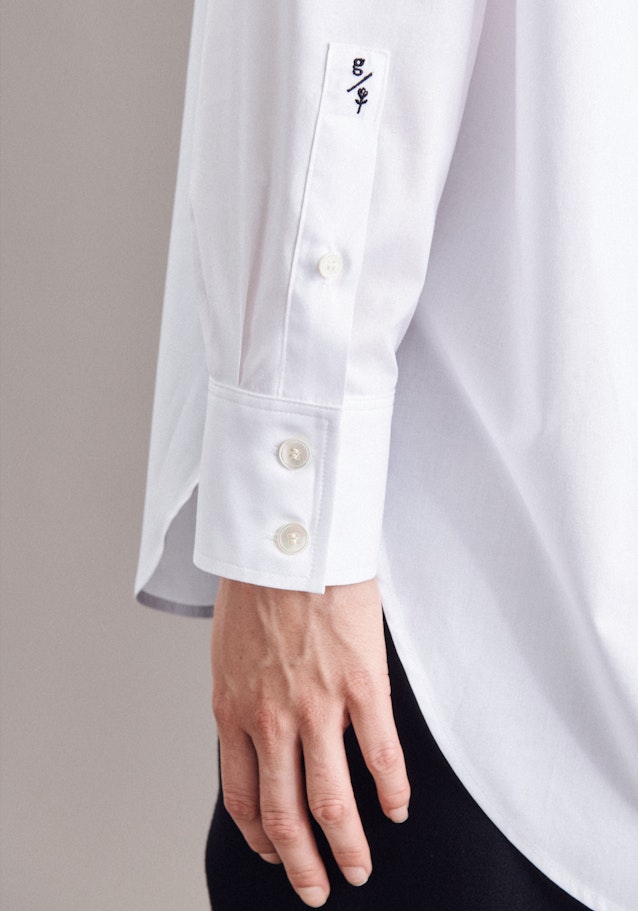 Poplin Long Blouse in White |  Seidensticker Onlineshop