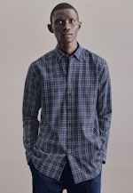 Regular Casual Shirt Check in Dark Blue |  Seidensticker Onlineshop
