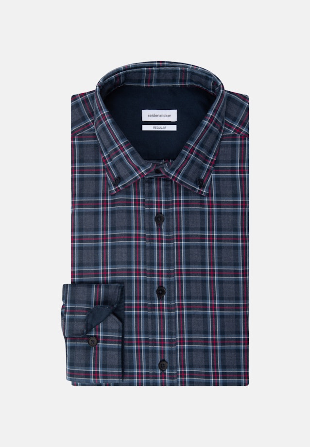 Casual Shirt in Regular with Button-Down-Kraag in Donkerblauw |  Seidensticker Onlineshop