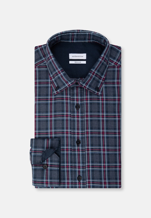 Regular Casual Shirt Check in Dark Blue |  Seidensticker Onlineshop
