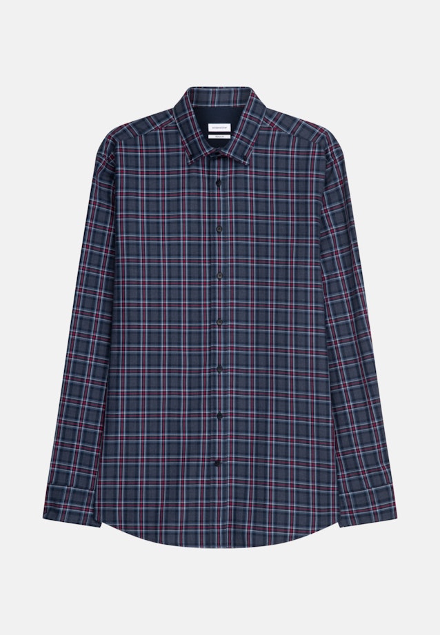 Casual Shirt in Regular with Button-Down-Kraag in Donkerblauw |  Seidensticker Onlineshop