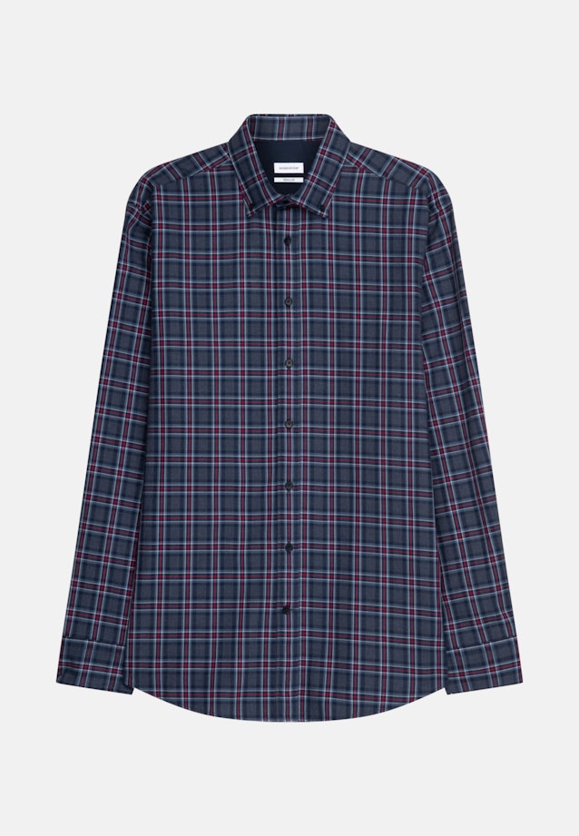 Regular Casual Shirt Check in Dark Blue |  Seidensticker Onlineshop